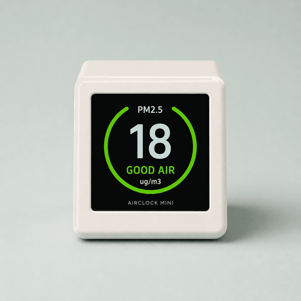Airclock Mini แสดงค่า PM2.5 ระดับอากาศดี