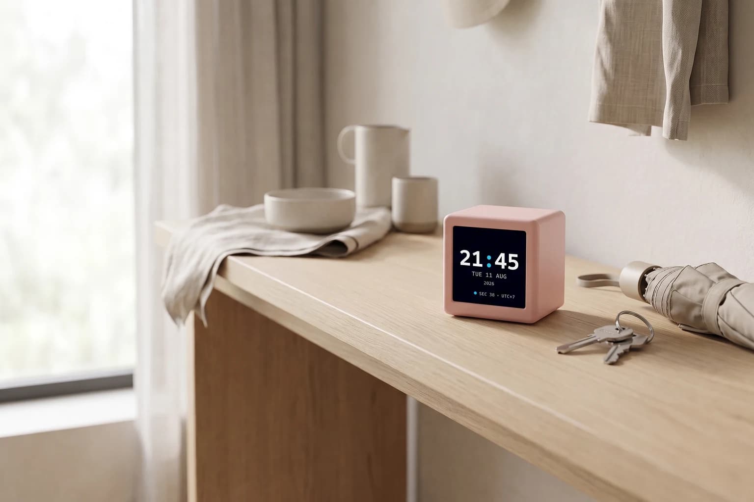 AirClock Mini รวมข้อมูลประจำวันไว้ในจอเดียว